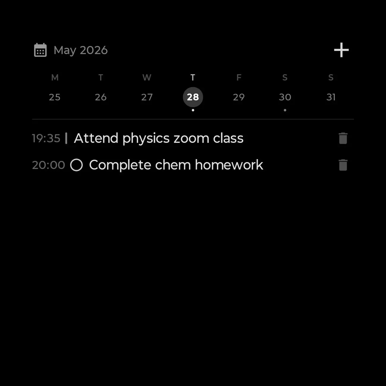 Zelyft Calendar widget